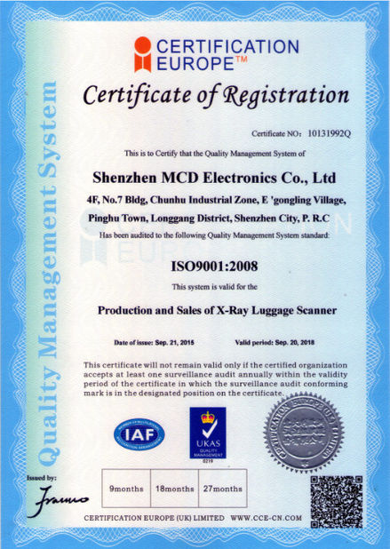 ประเทศจีน Shenzhen MCD Electronics Co., Ltd. รับรอง